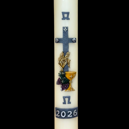 51% Beeswax Chalice & Wheat Paschal Candle