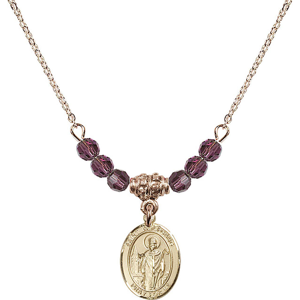 14kt Gold Filled Saint Wolfgang Birthstone Necklace with Amethyst Beads - 9323