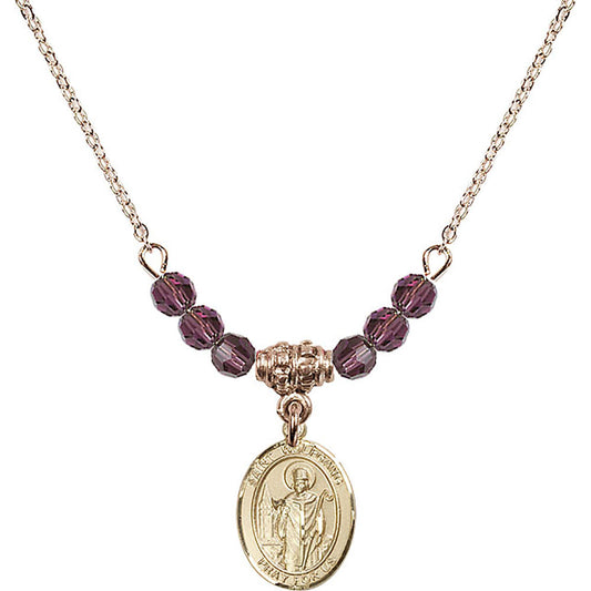 14kt Gold Filled Saint Wolfgang Birthstone Necklace with Amethyst Beads - 9323