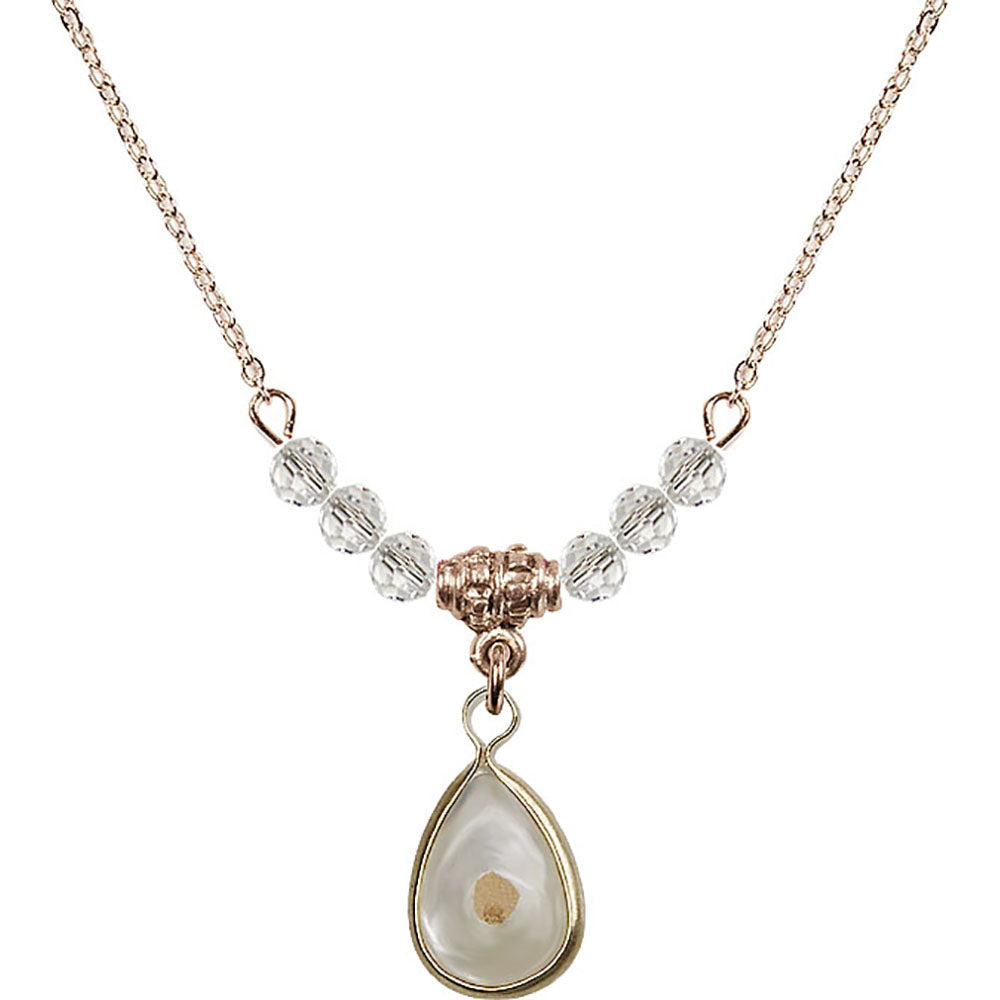 14kt Gold Filled Mustard Seed Birthstone Necklace with Crystal Beads - 1700