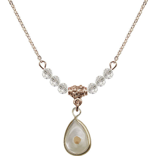 14kt Gold Filled Mustard Seed Birthstone Necklace with Crystal Beads - 1700
