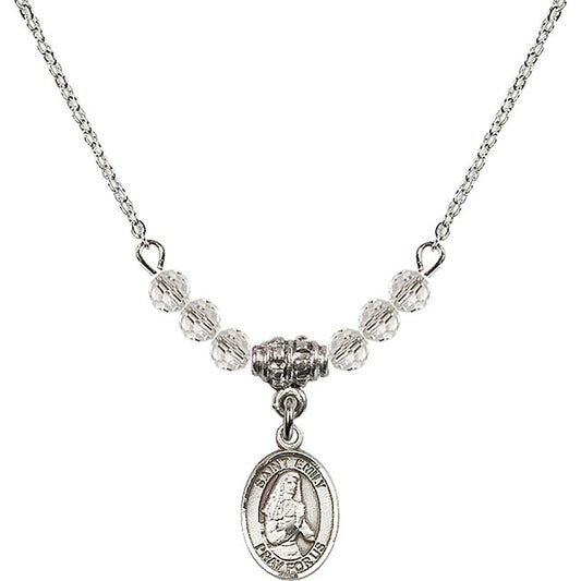 Sterling Silver Saint Emily de Vialar Birthstone Necklace with Crystal Beads - 9047