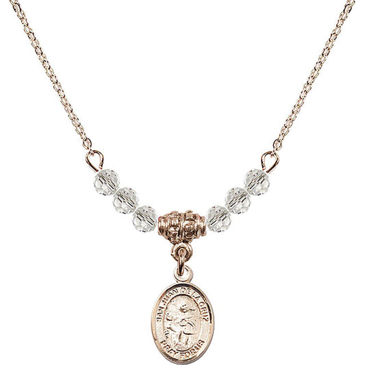 14kt Gold Filled San Juan de la Cruz Birthstone Necklace with Crystal Beads - 9232
