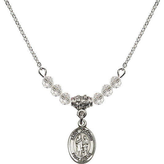 Sterling Silver Saint Joachim Birthstone Necklace with Crystal Beads - 9348