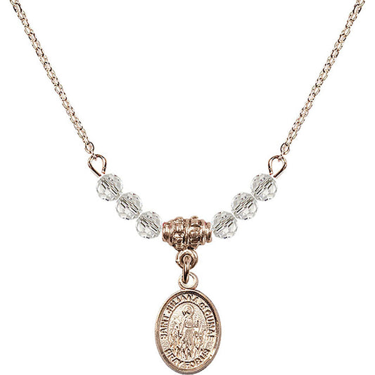 14kt Gold Filled Saint Juliana of Cumae Birthstone Necklace with Crystal Beads - 9372