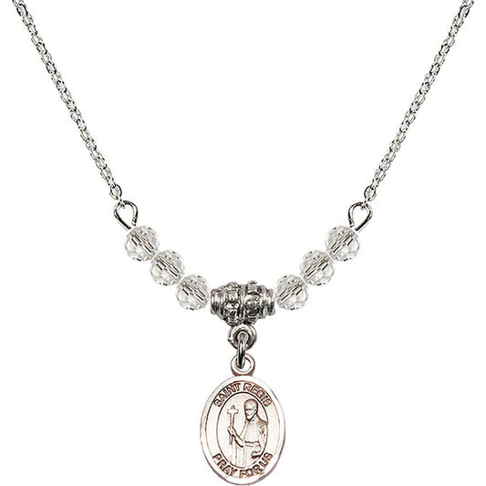 Sterling Silver Saint Regis Birthstone Necklace with Crystal Beads - 9380