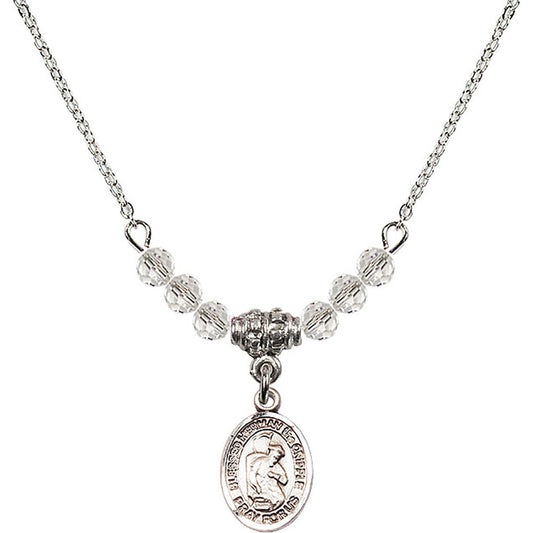 Sterling Silver Blessed Herman the Cripple Birthstone Necklace with Crystal Beads - 9403