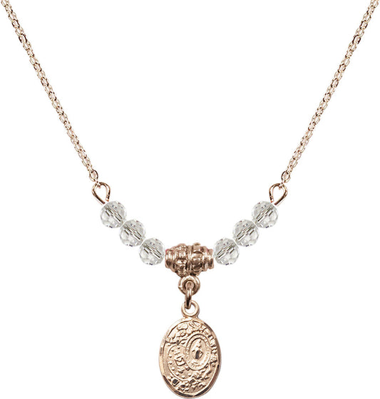 14kt Gold Filled Miraculous Birthstone Necklace with Crystal Beads - 9682