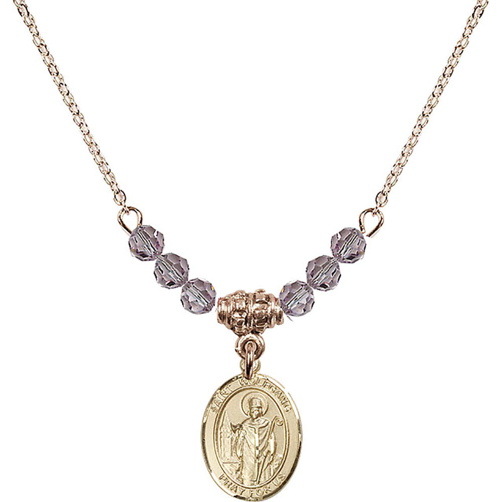 14kt Gold Filled Saint Wolfgang Birthstone Necklace with Light Amethyst Beads - 9323