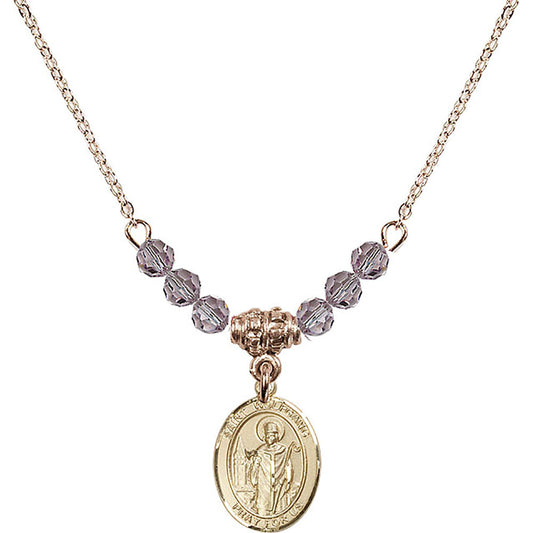 14kt Gold Filled Saint Wolfgang Birthstone Necklace with Light Amethyst Beads - 9323