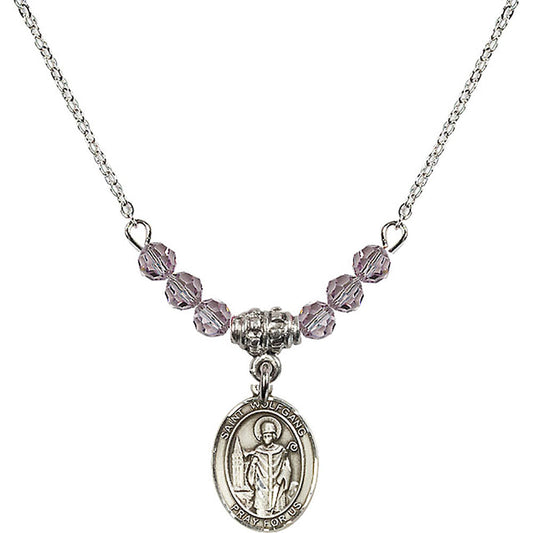 Sterling Silver Saint Wolfgang Birthstone Necklace with Light Amethyst Beads - 9323