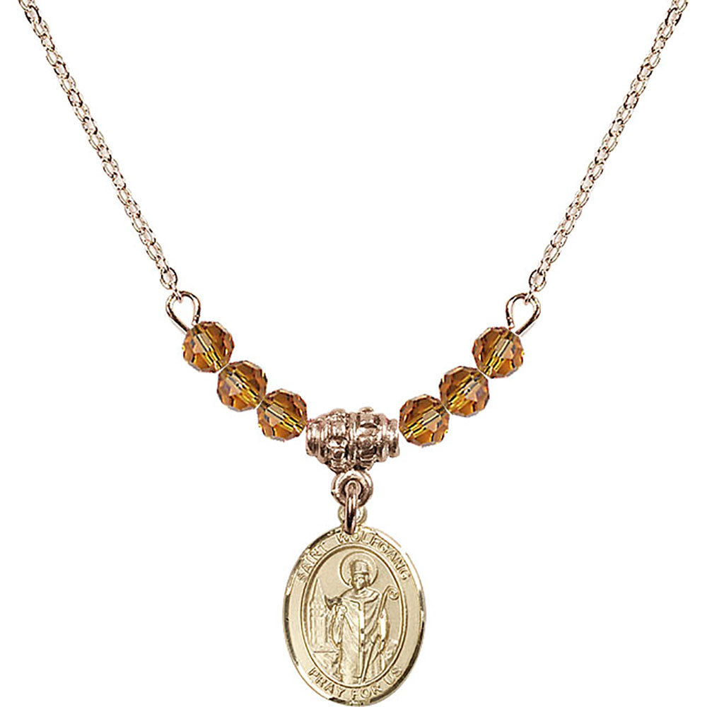 14kt Gold Filled Saint Wolfgang Birthstone Necklace with Topaz Beads - 9323