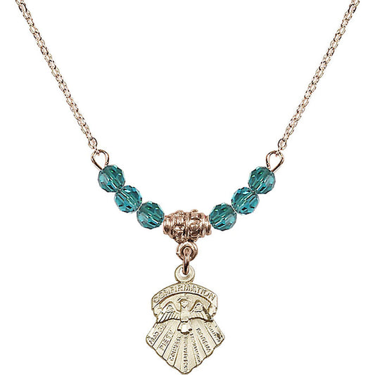 14kt Gold Filled Seven Gifts Birthstone Necklace with Zircon Beads - 0887
