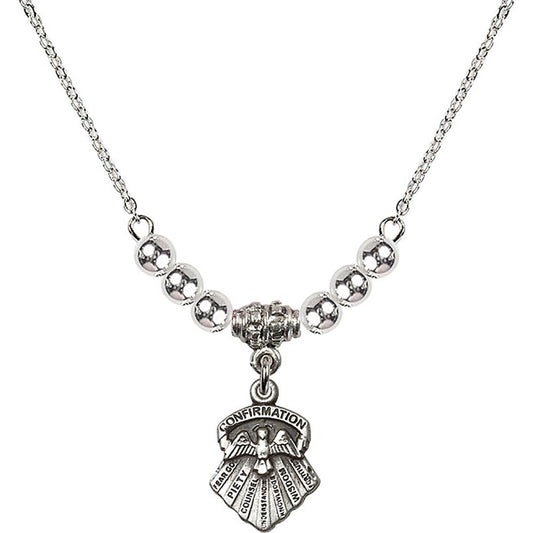 Sterling Silver Seven Gifts Birthstone Necklace with Sterling Silver Beads - 0887