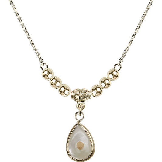 14kt Gold Filled Mustard Seed Birthstone Necklace with Gold Filled Beads - 1700