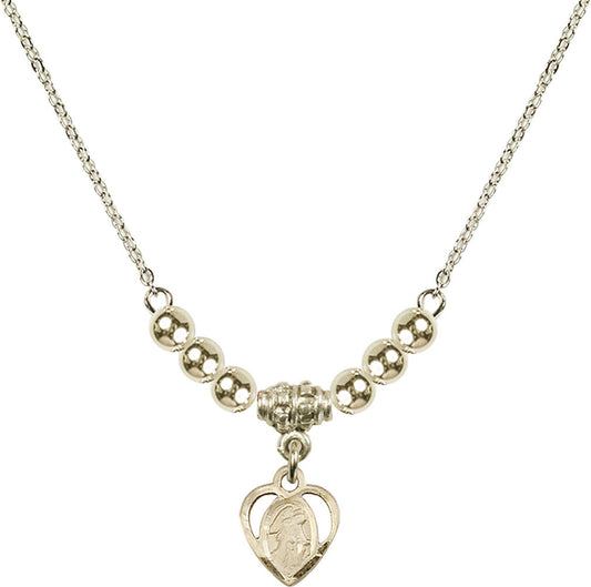 14kt Gold Filled Guardian Angel Birthstone Necklace with Gold Filled Beads - 5407