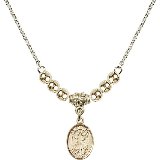 14kt Gold Filled Saint Elmo Birthstone Necklace with Gold Filled Beads - 9031