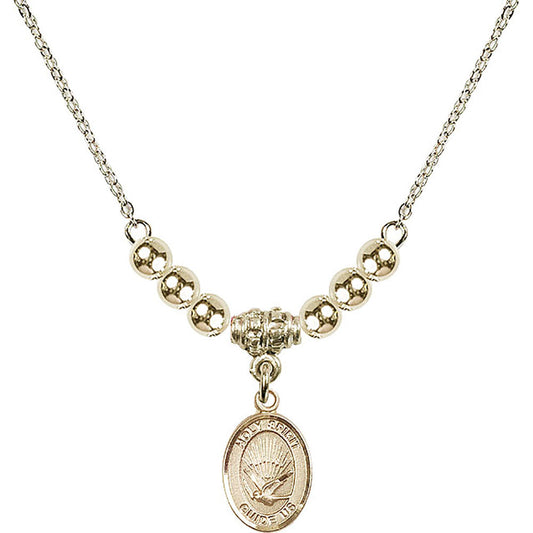 14kt Gold Filled Holy Spirit Birthstone Necklace with Gold Filled Beads - 9044