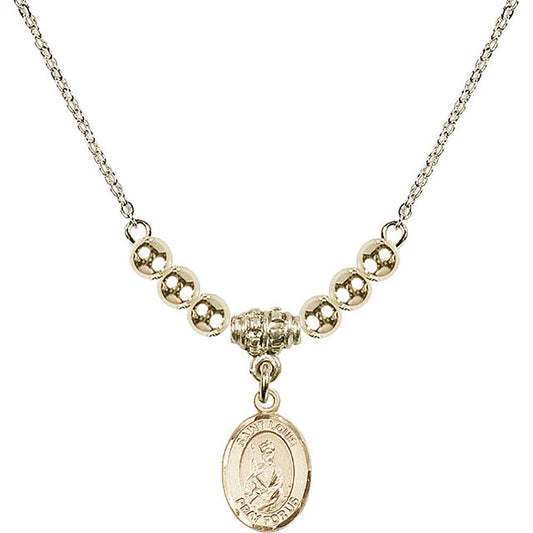 14kt Gold Filled Saint Louis Birthstone Necklace with Gold Filled Beads - 9081