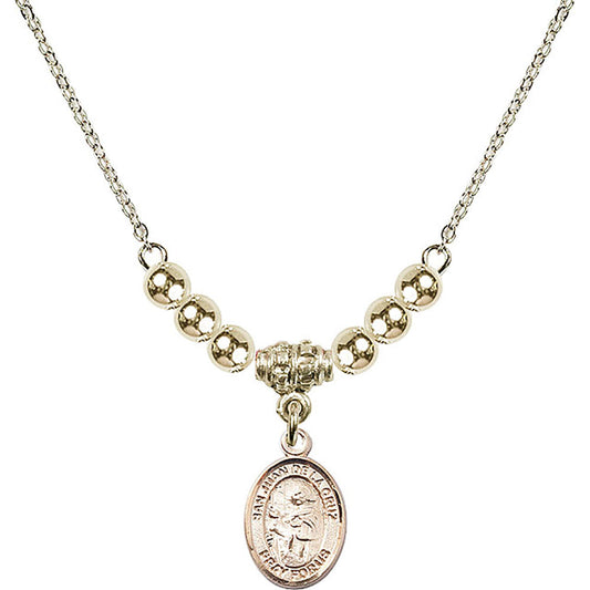 14kt Gold Filled San Juan de la Cruz Birthstone Necklace with Gold Filled Beads - 9232