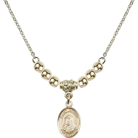 14kt Gold Filled Saint Bruno Birthstone Necklace with Gold Filled Beads - 9270