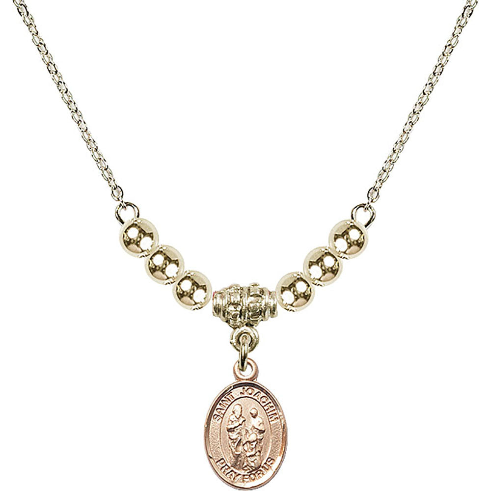 14kt Gold Filled Saint Joachim Birthstone Necklace with Gold Filled Beads - 9348