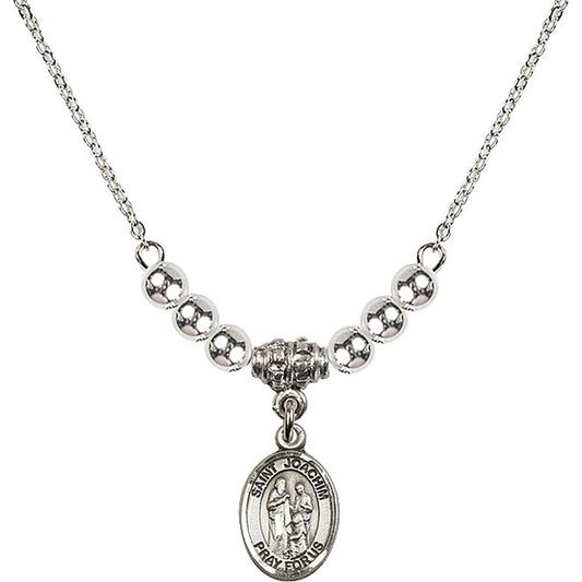 Sterling Silver Saint Joachim Birthstone Necklace with Sterling Silver Beads - 9348
