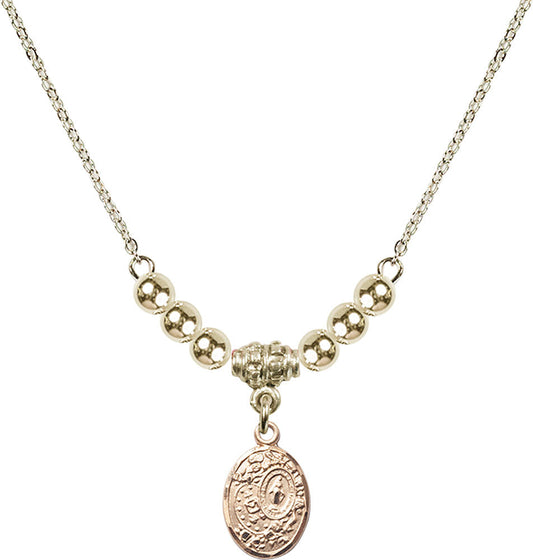 14kt Gold Filled Miraculous Birthstone Necklace with Gold Filled Beads - 9682