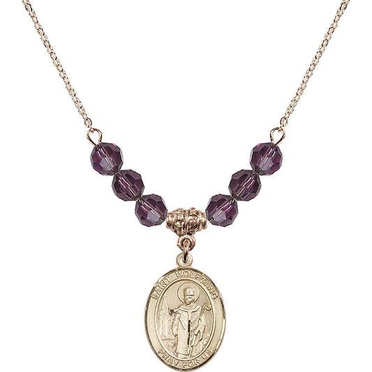 14kt Gold Filled Saint Wolfgang Birthstone Necklace with Amethyst Beads - 8323