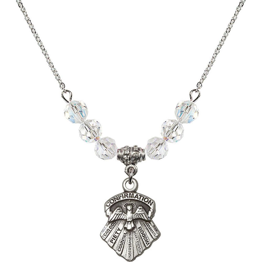 Sterling Silver Seven Gifts Birthstone Necklace with Crystal Beads - 0886