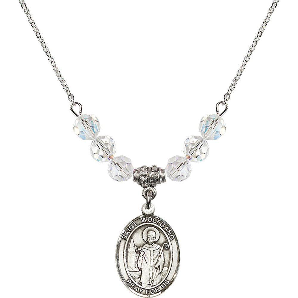 Sterling Silver Saint Wolfgang Birthstone Necklace with Crystal Beads - 8323