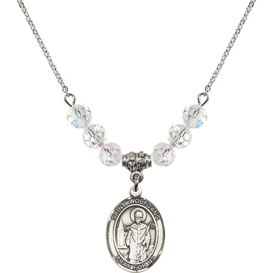 Sterling Silver Saint Wolfgang Birthstone Necklace with Crystal Beads - 8323
