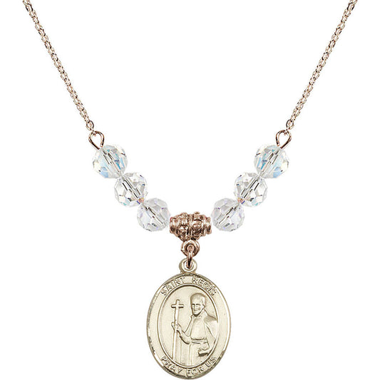 14kt Gold Filled Saint Regis Birthstone Necklace with Crystal Beads - 8380