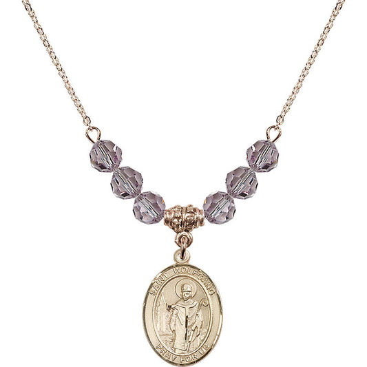 14kt Gold Filled Saint Wolfgang Birthstone Necklace with Light Amethyst Beads - 8323