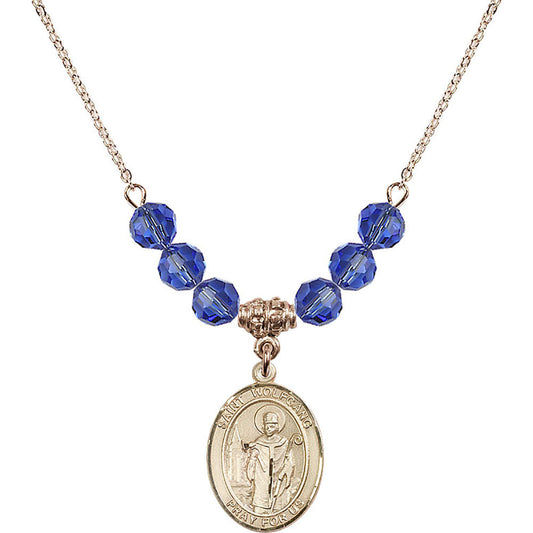 14kt Gold Filled Saint Wolfgang Birthstone Necklace with Sapphire Beads - 8323