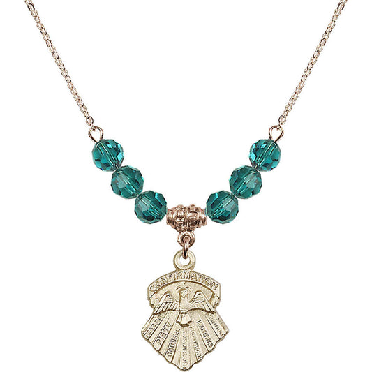 14kt Gold Filled Seven Gifts Birthstone Necklace with Zircon Beads - 0886