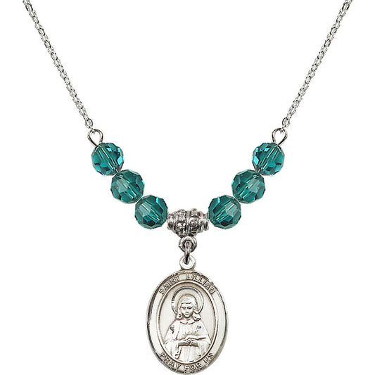 Sterling Silver Saint Lillian Birthstone Necklace with Zircon Beads - 8226