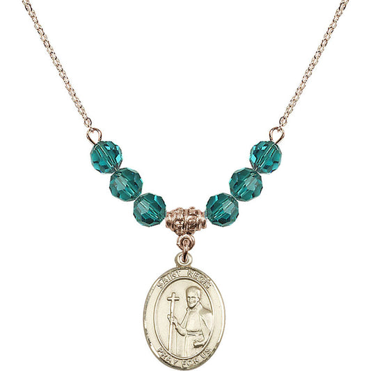 14kt Gold Filled Saint Regis Birthstone Necklace with Zircon Beads - 8380