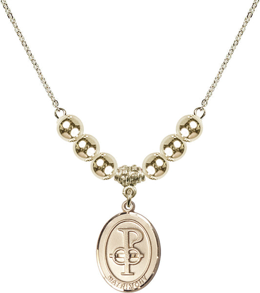 14kt Gold Filled Matrimony Birthstone Necklace with Gold Filled Beads - 0869