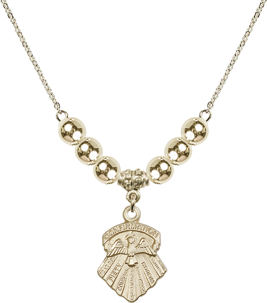 14kt Gold Filled Seven Gifts Birthstone Necklace with Gold Filled Beads - 0886