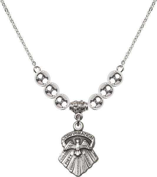 Sterling Silver Seven Gifts Birthstone Necklace with Sterling Silver Beads - 0886