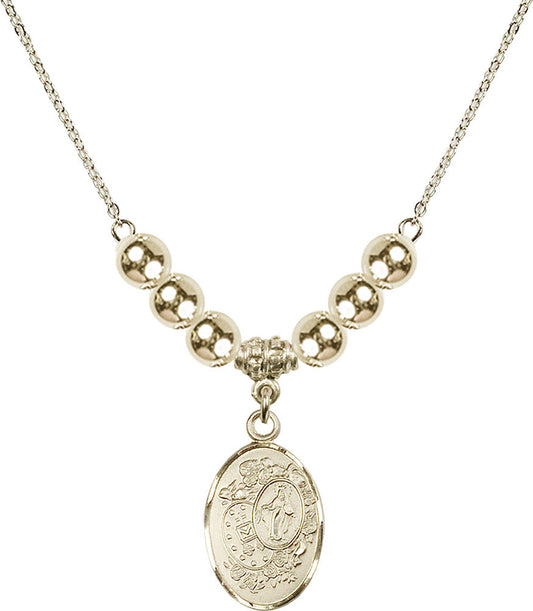 14kt Gold Filled Miraculous Birthstone Necklace with Gold Filled Beads - 5682