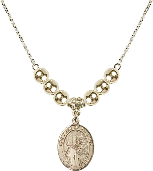 14kt Gold Filled San Juan de la Cruz Birthstone Necklace with Gold Filled Beads - 8232