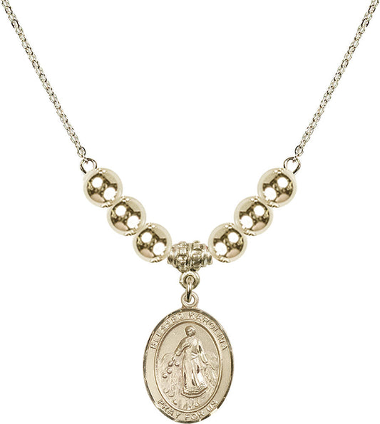 14kt Gold Filled Blessed Karolina Kozkowna Birthstone Necklace with Gold Filled Beads - 8283