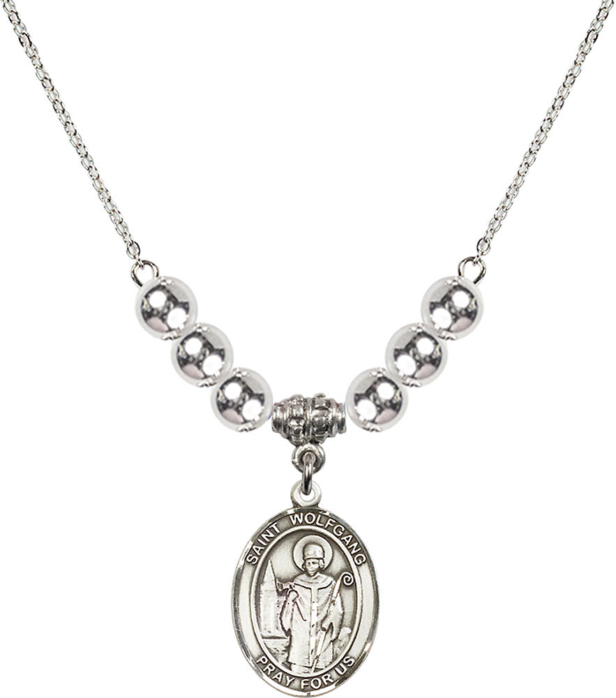 Sterling Silver Saint Wolfgang Birthstone Necklace with Sterling Silver Beads - 8323