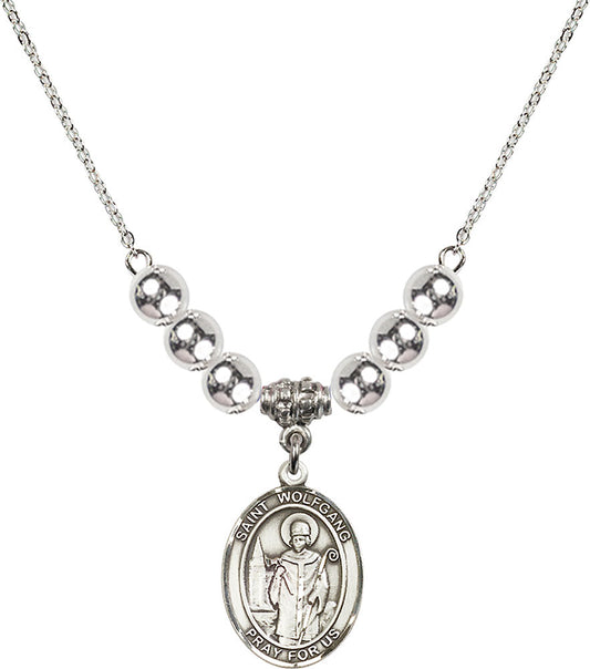 Sterling Silver Saint Wolfgang Birthstone Necklace with Sterling Silver Beads - 8323