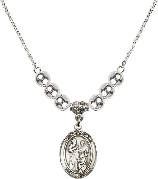 Sterling Silver Saint Joachim Birthstone Necklace with Sterling Silver Beads - 8348