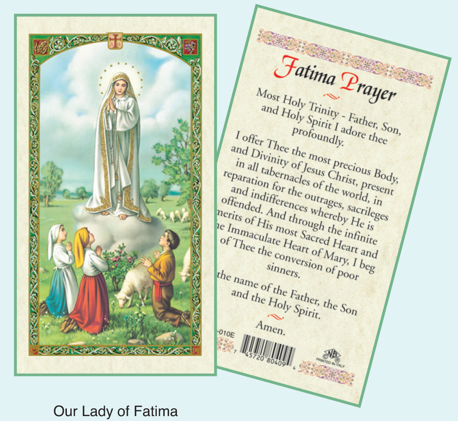 PRAYER CARD O/L OF FATIMA