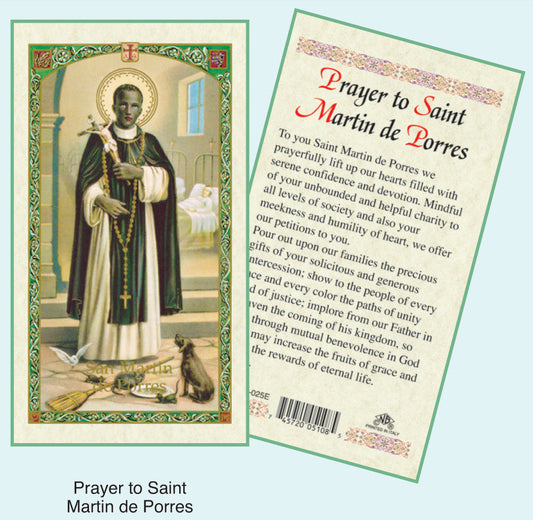 PRAYER CARD ST MARTIN DE PORRE