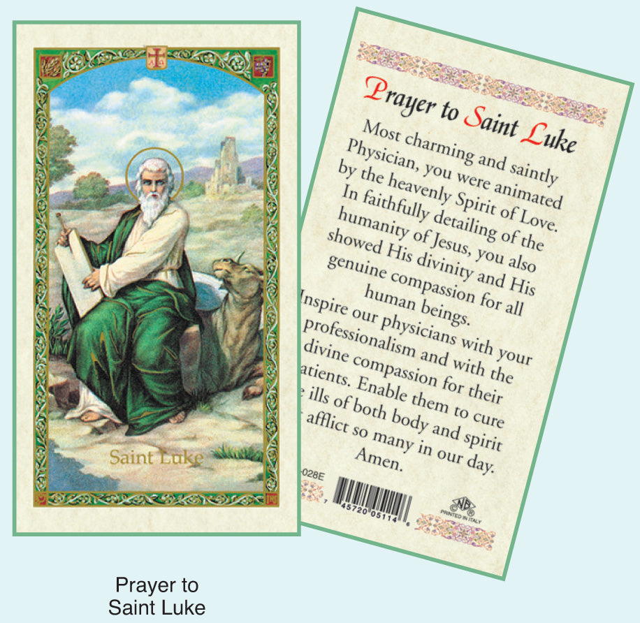 PRAYER CARD ST LUKE APOSTLE